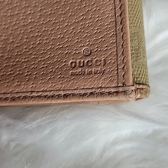 GUCCI Long Wallet CG Canvas Beige Pink Canvas X Leather Authentic‎ Used - Picture 8 of 12
